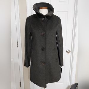 NWT Ellen Tracy Wool Blend Gray Coat Sz 2